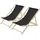 ECD Germany Liegestuhl 52 x 83 x 117 cm Schwarz