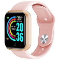 Smartwatches Android Smartwatch Männer Frauen Kinder Smartwatch Bluetooth Herzfrequenzmesser Fitnessuhr Smart Connect - Rosa