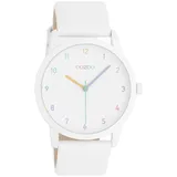 Oozoo Damenuhr mit Lederband Color Line 38 MM Weiß/Weiß C11059