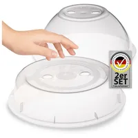 Hausfelder Mikrowellen Abdeckung 2er Set transparent