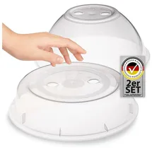 Hausfelder Mikrowellen Abdeckung 2er Set transparent