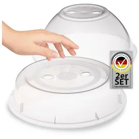 Hausfelder Mikrowellen Abdeckung 2er Set transparent