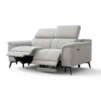 RELAXSOFA FIERO 2-Sitzer mit 2 Relaxfunktionen, hellgrau