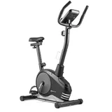 Hop-Sport Heimtrainer Fahrrad Spark - Hometrainer mit Pulssensoren & Computer, Ergometer mit 8 Widerstandsstufen und max. Benutzergewicht 120kg Silber