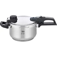 Schnellkochtopf ELO "Mistral", silber (silberfarben), H:12,5cm Ø:22cm, Töpfe, Schnellkochtopf, 4,5 Liter, Induktion