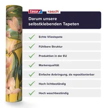 tesa rasch Magnolia Vliestapete 6 m x 0,53 m 1 St Gelb/Grün/Orange 371130