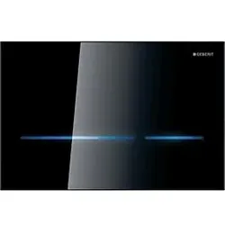 Geberit WC-Steuerung 116090SG6 Netzbetrieb, 2-Mengen-Spülung, schwarz/Glas verspiegelt