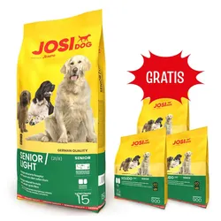 JOSERA JosiDog Senior/ Leicht 15kg + 2,7kg JosiDog Solido GRATIS!!