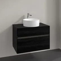 Villeroy & Boch Waschtischunterschrank 2 Auszüge 80 x 54,8 x 50 cm Schwarz