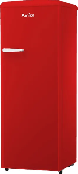 AMICA VKSR 354 150 R Retro Edition Kühlschrank (F, 1440 mm hoch, Rot)