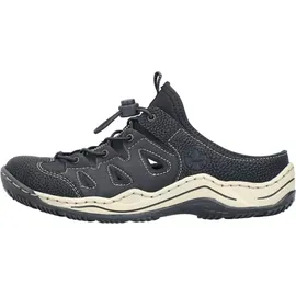 Rieker Damen Pantolette in Schwarz, Größe 38 - Schwarz