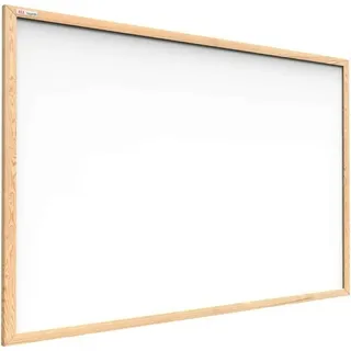ALLboards Whiteboard mit Holzrahmen 100x80cm Magnettafel Weiß Magnetisch, Trocken Abwischbar