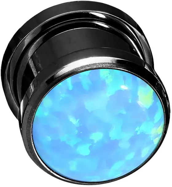 Chirurgenstahl Plug SYNTHETISCHER OPAL