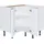 kochstation Eckunterschrank KS-Cara 90 x 58,4 x 87 cm Weiß