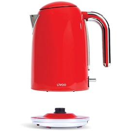 LIVOO Retro Wasserkocher rot