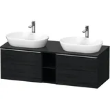 Duravit D-Neo Konsolenwaschtischunterbau wandhängend Eiche Schwarz Matt 1400x550x459 mm - DE4950B701 DE4950B70160000