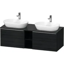 Duravit D-Neo Konsolenwaschtischunterbau wandhängend Eiche Schwarz Matt 1400x550x459 mm - DE4950B701 DE4950B70160000