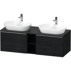 Duravit D-Neo Konsolenwaschtischunterbau wandhängend Eiche Schwarz Matt 1400x550x459 mm - DE4950B701 DE4950B70160000