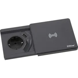EVOline Square80 mit Qi-Ladefunktion ohne Datenanschluss schwarz