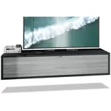 Vladon Lana Lowboard 140 x 29 x 37 cm Schwarz matt/Holzwerkstoff
