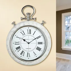 Wanduhr GILDE "Wanduhr Bocina", weiß, B:36cm H:50cm T:10cm, Wanduhren