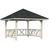 Palmako Pavillon Bianca 8,3 m2 Set 101 Transparent tauchimprägniert