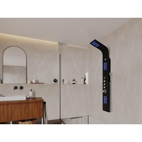 Massage Duschsäule mit LEDs - 20 x 165 cm - Schwarz - FELICITA