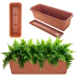 Kadax Blumenkasten 50 x 11,5 x 14,5 cm Terrakotta