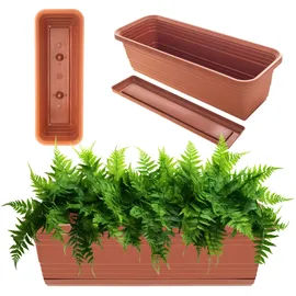 Kadax Blumenkasten 50 x 11,5 x 14,5 cm Terrakotta