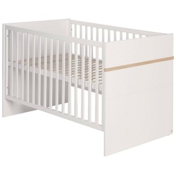 roba® Kinderbett Kombi-Kinderbett "Pia" – 70 x 140 cm, weiß, höhenverstellbar/ umbaubar weiß