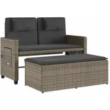 vidaXL Gartenbank 116 x 62 x 83 cm Grau