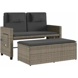 vidaXL Gartenbank 116 x 62 x 83 cm Grau