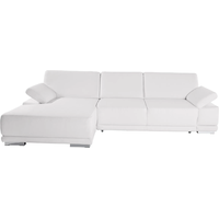 Ecksofa SIT & MORE "Coria L-Form", weiß, B:282cm H:80cm T:162cm, Kunstleder SOFTLUX;Struktur ( 100% Polyester);Struktur fein ( 90% Polyester; 10% Polyamid);Luxus-Microfaser ALTARA NUBUCK (100% Polyester), Sofas, Ecksofa, mit XL-Recamiere, wahlweise mit Bettfunktion