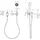 Hansgrohe AXOR One 3-Loch Wannenarmatur Unterputz Brushed Nickel