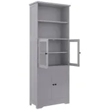 Fine Life Pro Eckvitrine Badezimmer-Hochschrank 57.5×28.5×160cm • Grau • Volllackierung