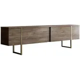 Skye Decor Luxe Lowboard 180 x 50 x 30 cm Braun/Gold Spanplatte