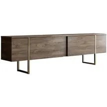 Skye Decor Luxe Lowboard 180 x 50 x 30 cm Braun/Gold Spanplatte