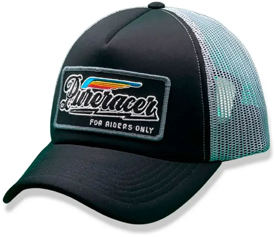 Pure Racer Wing Logo Kappe - Black / Grey - ONE SIZE: