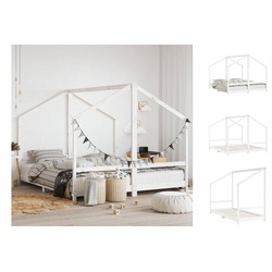 vidaXL Kinderbett Kinderbett Weiß 2x90x200 cm Massivholz Kiefer weiß