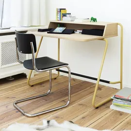 Thonet S 43 Freischwinger weiß lasiert