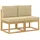 vidaXL 2 Stück Outdoor Mittelsofa Massivholz Akazie Weiß