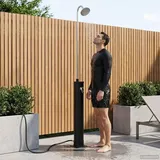 vidaXL Solardusche mit Duschkopf PVC, ABS, Zinklegierung Schwarz - Schwarz