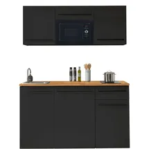 BASIC by Balculina Küchenzeile Jazz 160 cm schwarz