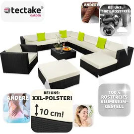 Tectake Las Vegas Rattan Lounge schwarz