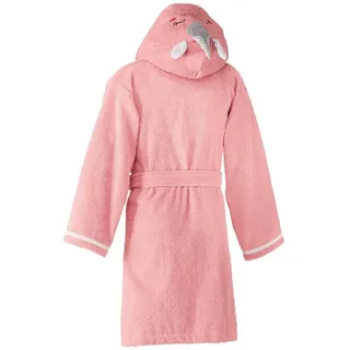 Erwin Müller Frottier Kinder-Bademantel mit Kapuze, Einhorn in rosa | Gr.: 122/128