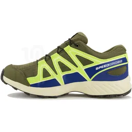 Salomon Speedcross WP Kinder Khaki/Blau/Gelb 37