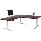 Mendler Eck-Schreibtisch HWC-D40, Computertisch elektrisch höhenverstellbar 178x178cm 84kg MVG ~