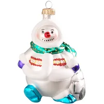 Krebs Glas Lauscha Schneemann Weihnachtsornament 1-tlg. 11cm