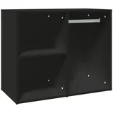 vidaXL Regal für Schminktisch Schwarz 80x40x65 cm Holzwerkstoff