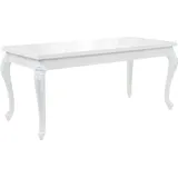 Ankonbej Esstisch 179 x 89 x 81 cm Hochglanz Weiß - Weiß